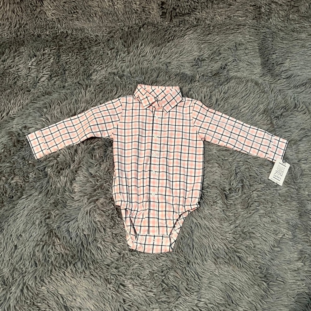 Carters dress shirt collared onesie